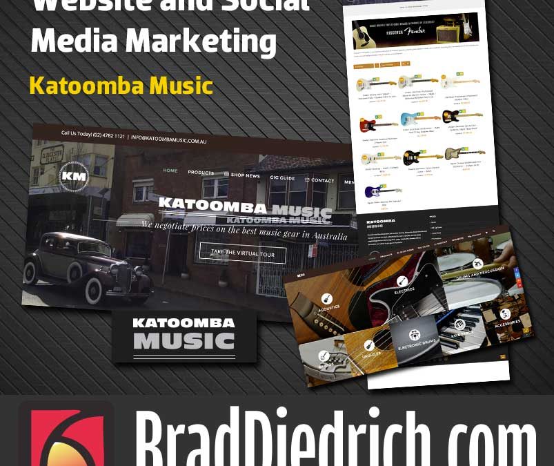 Website Design and Social Media Marketing for Katoomba Music